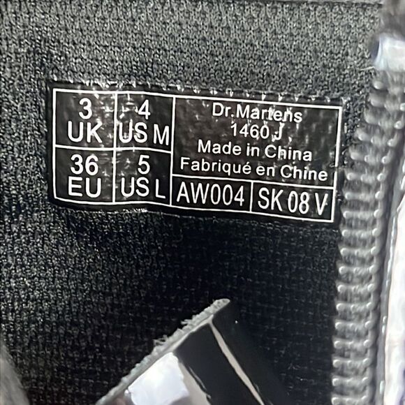 Dr. Martens Junior 1460 Patent Leather Lace Up Boots US 4 - Picture 9 of 12